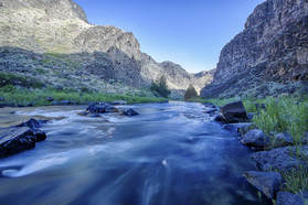 Image of river through canyon